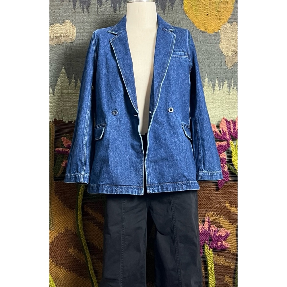 Madewell Denim Blazer Jacket M - Picture 14 of 16